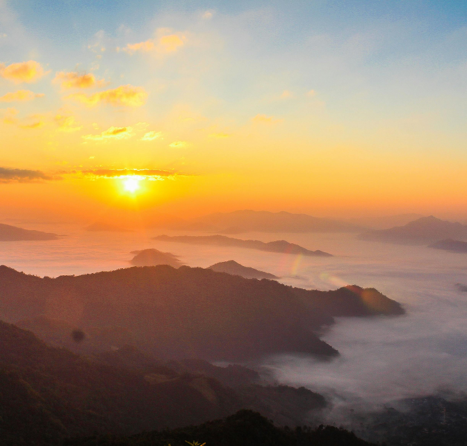 Sunrise in the mountains